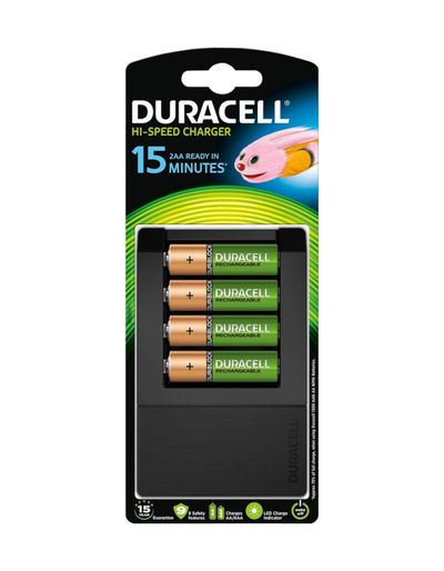 Duracell High Speed Charger AA-AAA pikalaturi + 4 akkuparistoa