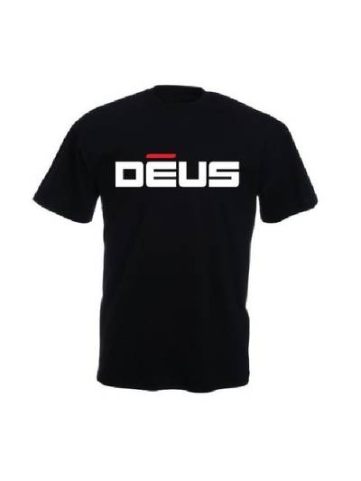 XP DEUS T-paita, musta, logolla (koot S-XXXL)