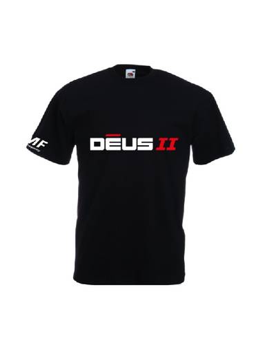 XP DEUS 2 T-paita, musta, logolla (koot S-XXXL)